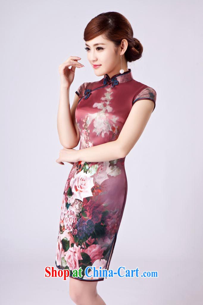 Wholesale new, improved day-short, Retro cheongsam dress silk floral beauty and elegant open's classic 0028 FZS XXL pictures, price, brand platters! Elections are good character, the national distribution, so why buy now enjoy more preferential! Health