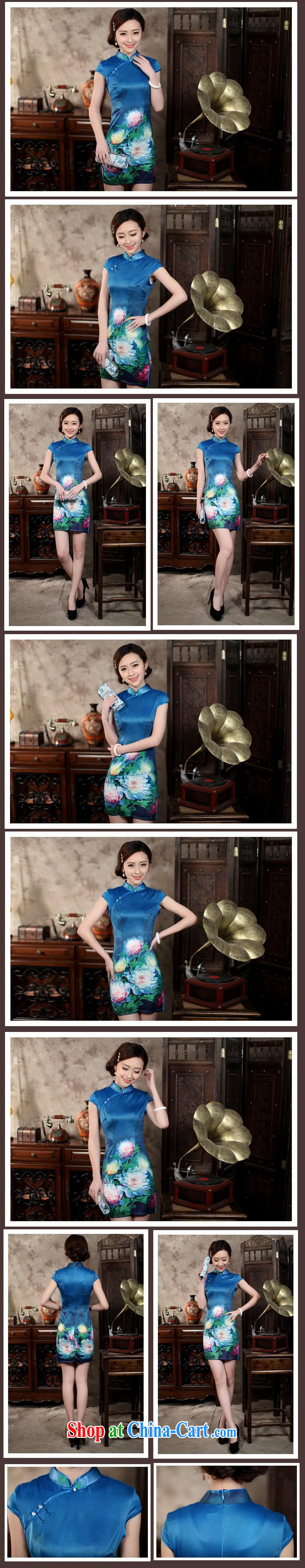 Wholesale new, improved day-short, Retro cheongsam dress silk floral beauty and elegant open's classic 0004 FZS XXL pictures, price, brand platters! Elections are good character, the national distribution, so why buy now enjoy more preferential! Health