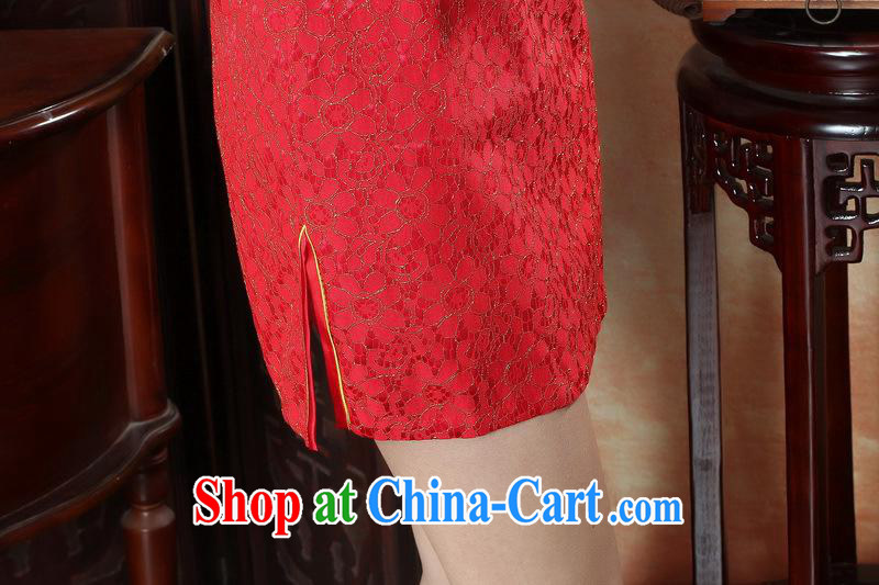 New summer, autumn day lace cheongsam dress Stylish retro beauty improved elegant short cheongsam dress wholesale LS 0009 XXL pictures, price, brand platters! Elections are good character, the national distribution, so why buy now enjoy more preferential! Health