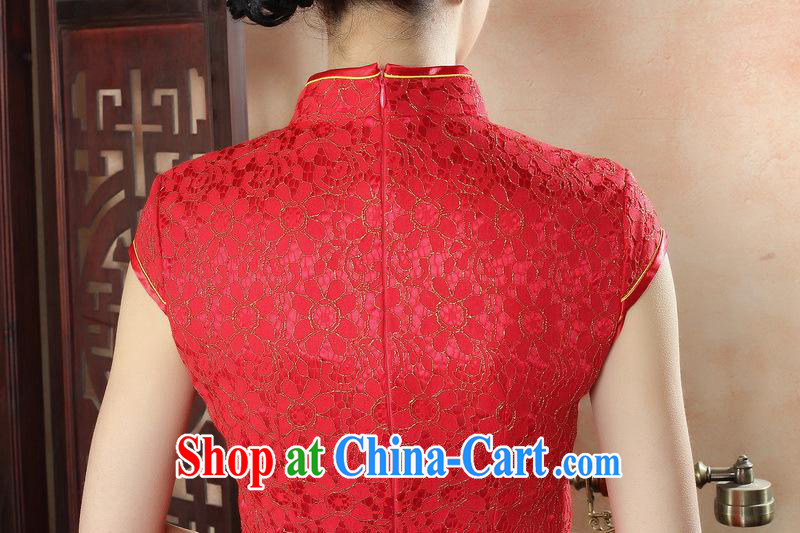 New summer, autumn day lace cheongsam dress Stylish retro beauty improved elegant short cheongsam dress wholesale LS 0009 XXL pictures, price, brand platters! Elections are good character, the national distribution, so why buy now enjoy more preferential! Health