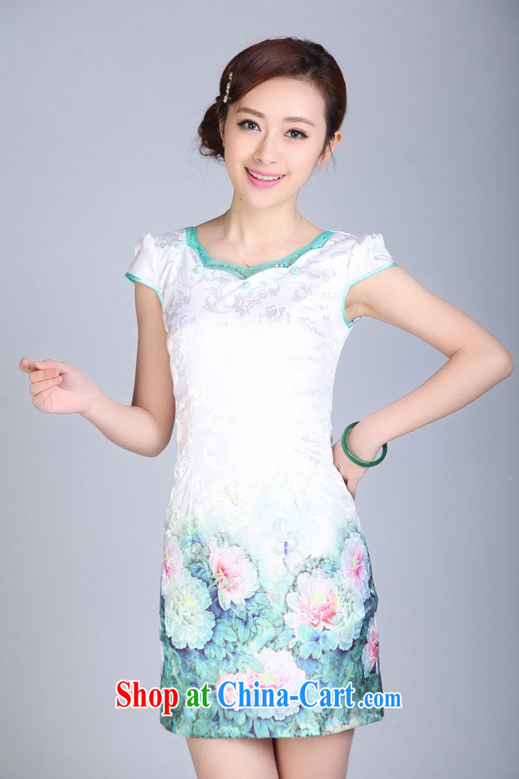 Wholesale improved Chinese qipao summer stylish improved short-neck does not open the truck daily cheongsam dress 002 THM XL pictures, price, brand platters! Elections are good character, the national distribution, so why buy now enjoy more preferential! Health