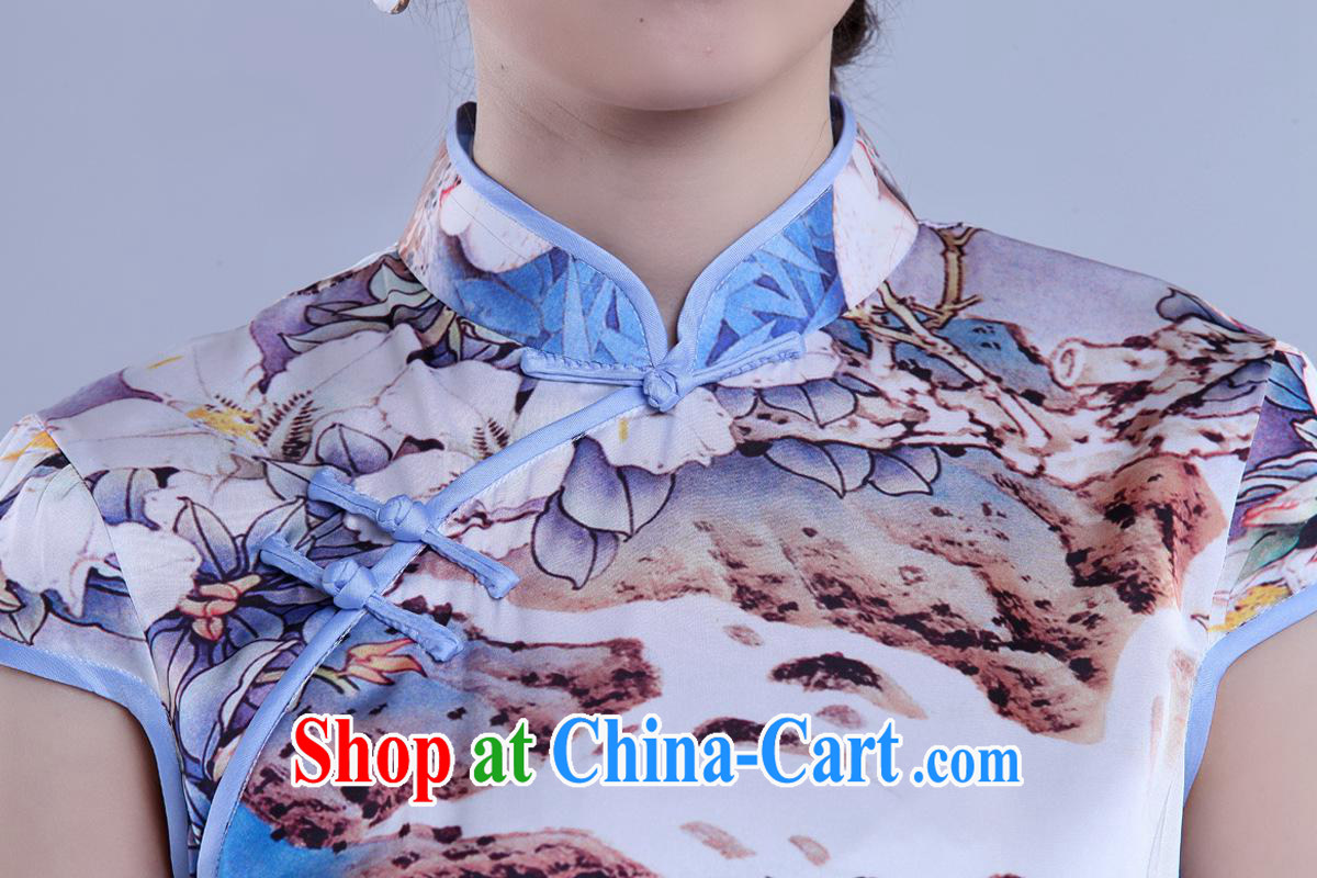 Wholesale new, improved day-short, Retro cheongsam dress silk floral beauty and elegant open's classic 0025 FS XXL pictures, price, brand platters! Elections are good character, the national distribution, so why buy now enjoy more preferential! Health