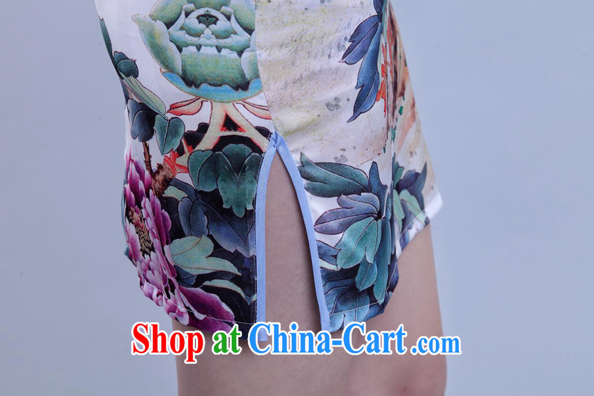 Wholesale new, improved day-short, Retro cheongsam dress silk floral beauty and elegant open's classic 0025 FS XXL pictures, price, brand platters! Elections are good character, the national distribution, so why buy now enjoy more preferential! Health