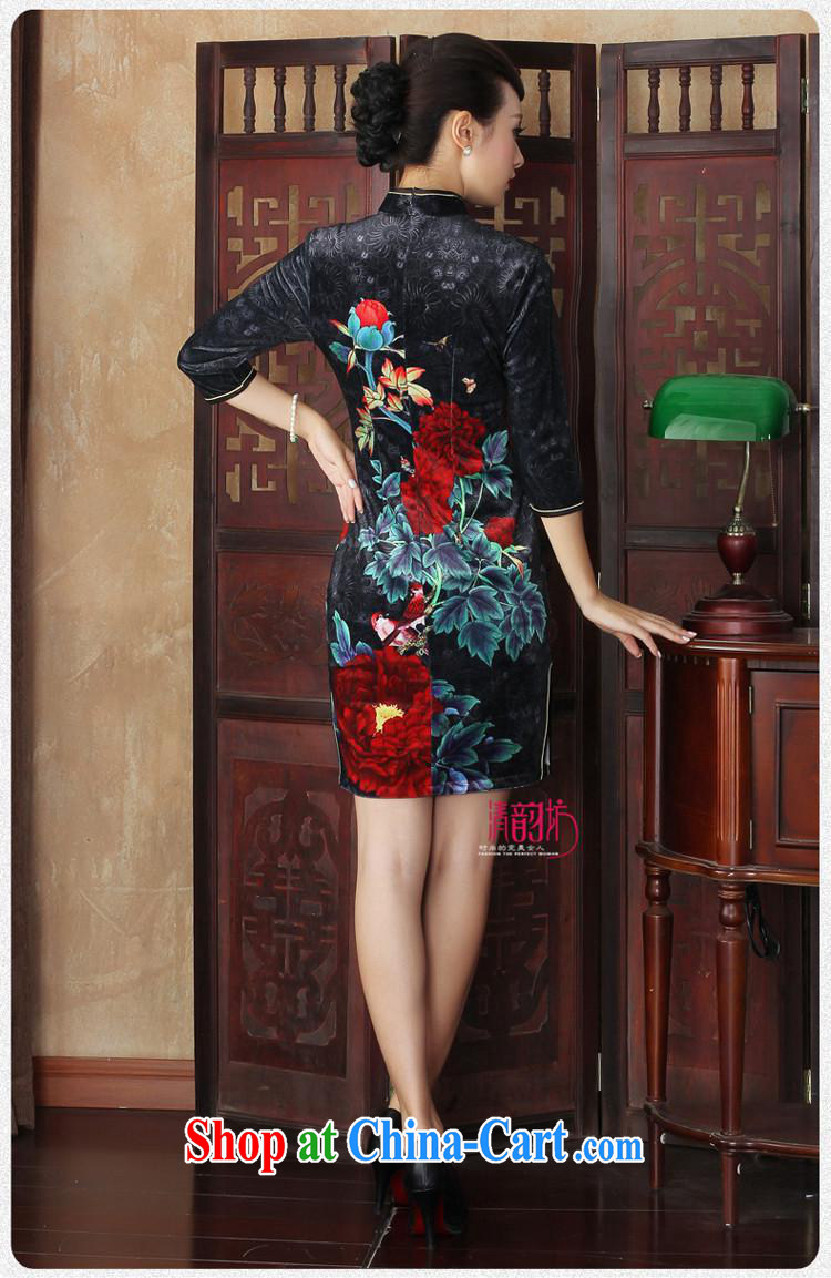 Chinese Dress improved retro dresses, velvet cuff in the long autumn beauty, stylish dresses SRZX 0009 XXL pictures, price, brand platters! Elections are good character, the national distribution, so why buy now enjoy more preferential! Health