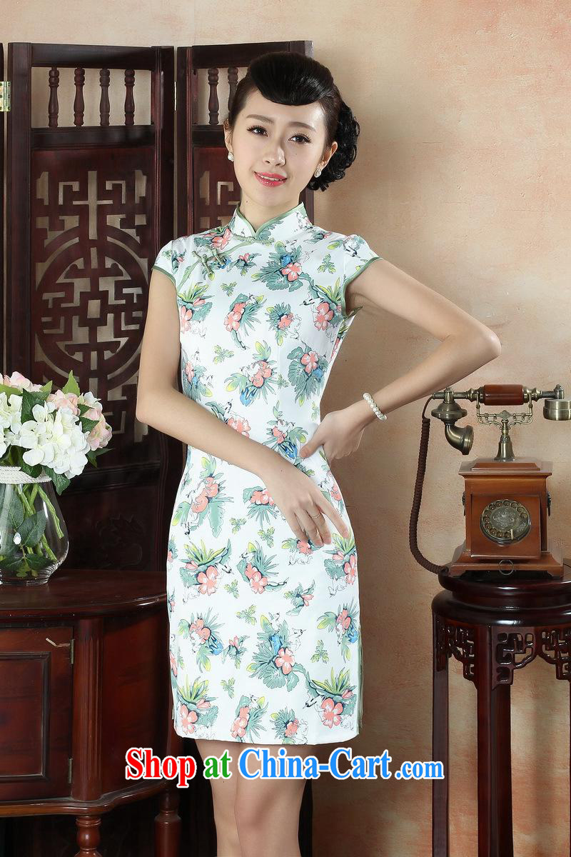 2015 wholesale New Products Peony/blue Flower Show Photo dress cotton short summer dresses day dresses TLM 0019 XXL pictures, price, brand platters! Elections are good character, the national distribution, so why buy now enjoy more preferential! Health