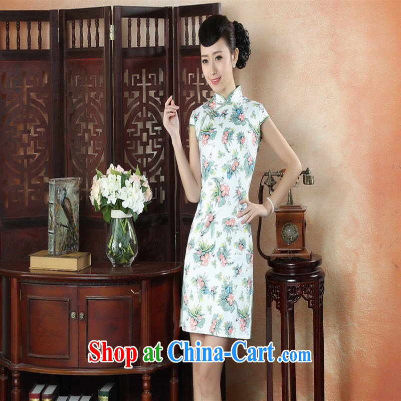 2015 wholesale New Products Peony/blue Flower Show Photo Album dress cotton short summer dresses day dresses TLM 0019 XXL, health concerns (Rvie .), and, on-line shopping