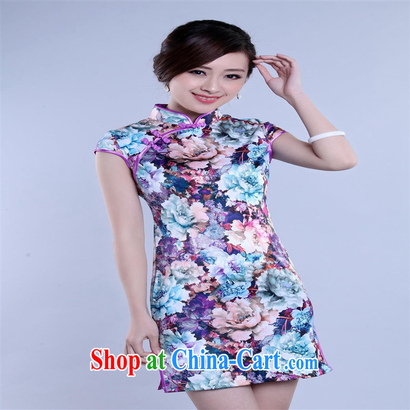 Wholesale new, improved day-short, Retro cheongsam dress pop-up basket stamp beauty and elegant low-power's TLM 0012 XXL, health concerns (Rvie.), shopping on the Internet