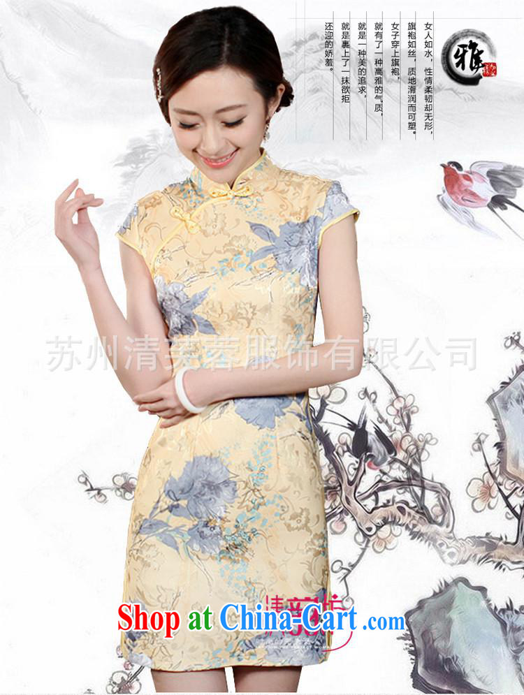 Wholesale new, improved day-short, Retro cheongsam dress jacquard cotton stamp beauty and elegant low-power's THM 0029 XXL pictures, price, brand platters! Elections are good character, the national distribution, so why buy now enjoy more preferential! Health