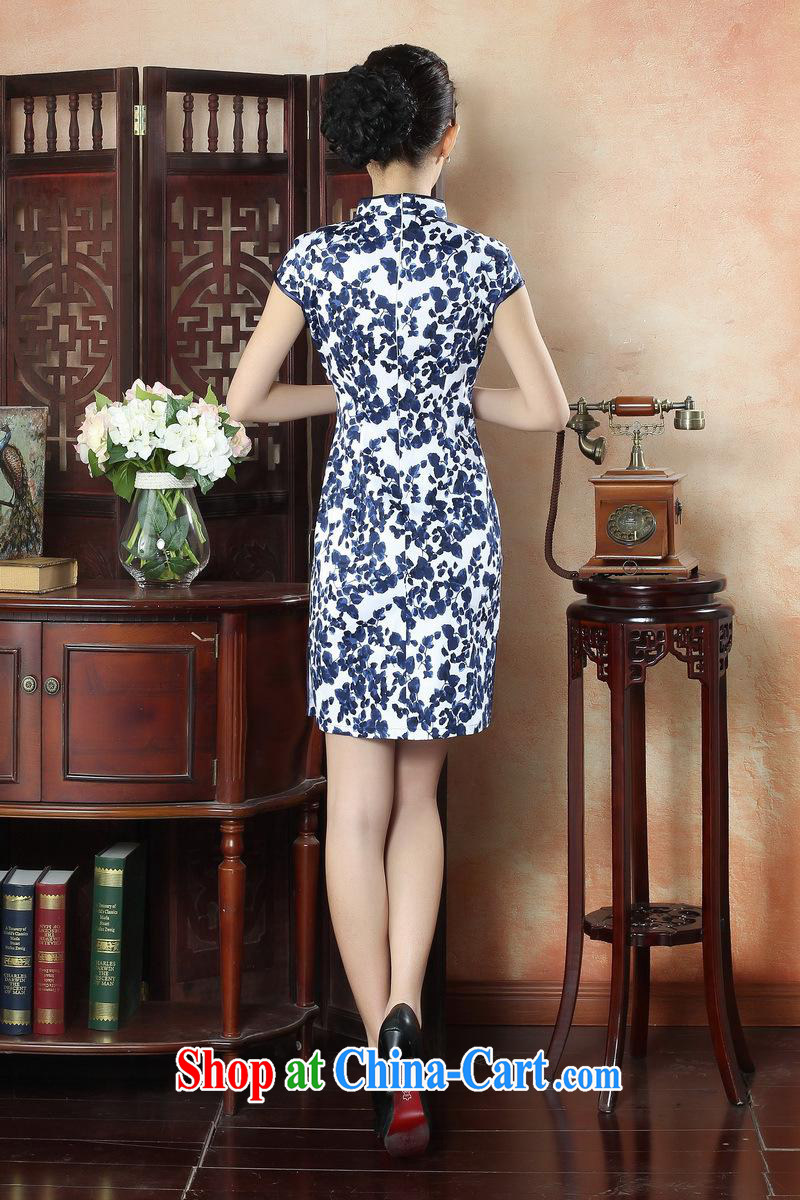 2015 autumn female new blue and white porcelain Sai Kung cotton cultivating short cheongsam dress improved stylish everyday dresses female batch 0020 TLM XXL pictures, price, brand platters! Elections are good character, the national distribution, so why buy now enjoy more preferential! Health