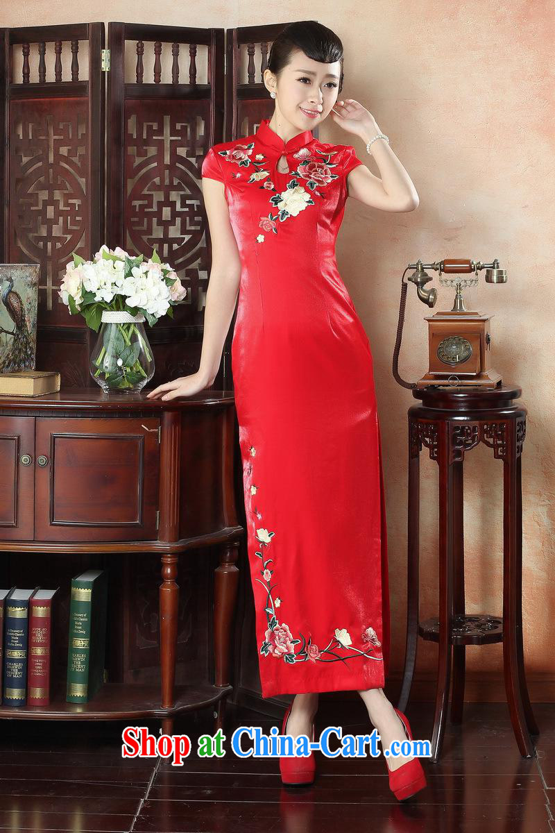 Factory direct red embroidery dresses bridal dresses large yards, Chinese artist dress CQP 0011 XXL pictures, price, brand platters! Elections are good character, the national distribution, so why buy now enjoy more preferential! Health