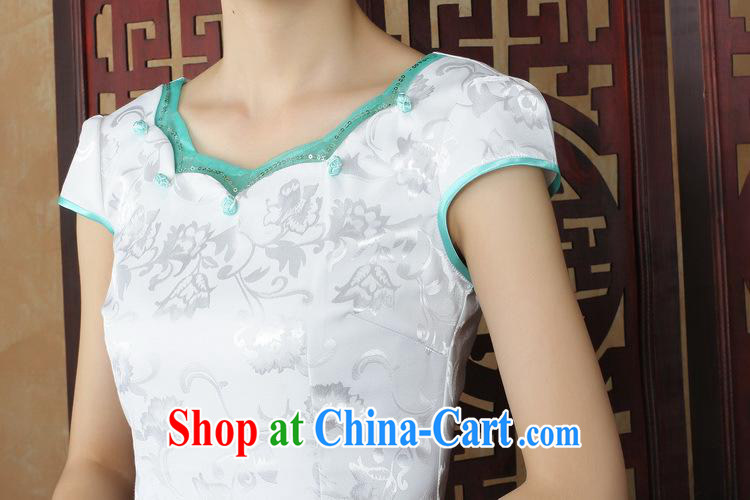 Wholesale improved Chinese qipao summer stylish improved short-neck does not open the truck daily cheongsam dress white XL pictures, price, brand platters! Elections are good character, the national distribution, so why buy now enjoy more preferential! Health