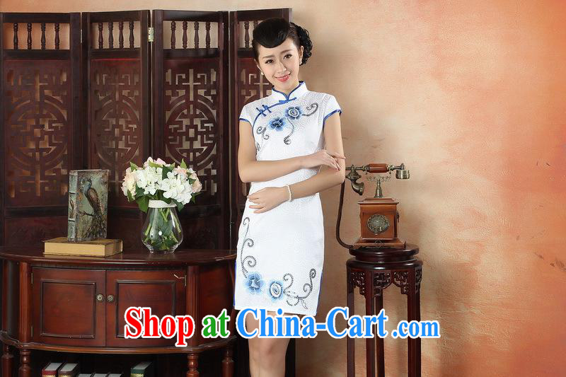 New autumn fashion summer day dress retro style beauty short cheongsam dress elegant ladies embroidery cheongsam THM 0050 XXL pictures, price, brand platters! Elections are good character, the national distribution, so why buy now enjoy more preferential! Health