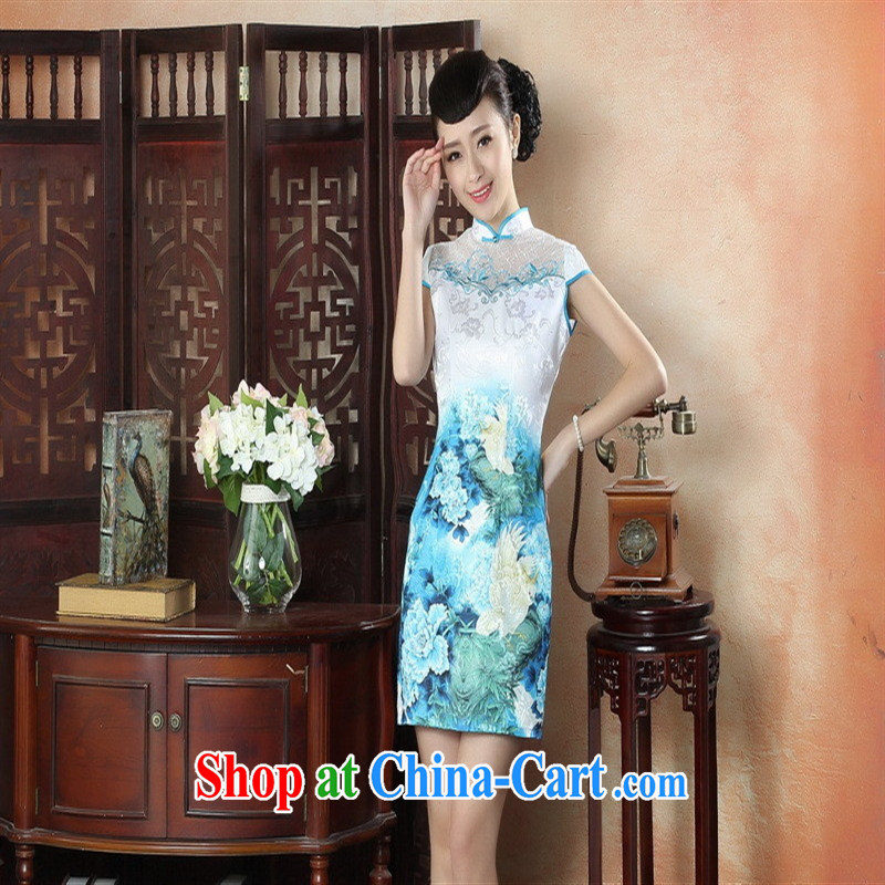 Summer and Autumn fashion lady dresses daily improved cultivating cotton the cheongsam dress elegant embroidery cheongsam wholesale THM 0045 XXL, health concerns (Rvie .), and shopping on the Internet