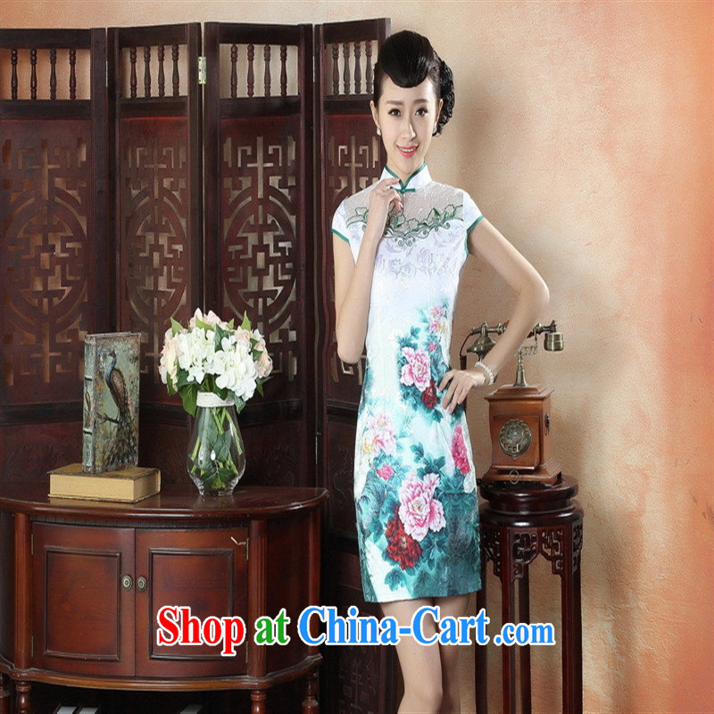 New autumn fashion summer improved cultivation cheongsam dress everyday elegance video thin cotton the dresses short dresses THM 0044 XXL, health concerns (Rvie .), and, on-line shopping