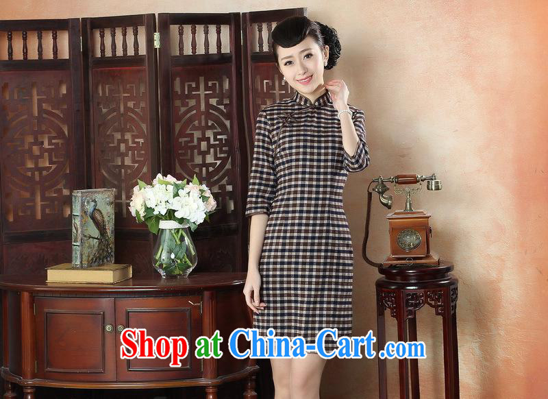 New winter and autumn checkered skirt outfit improved stylish dresses retro beauty of elegance, qipao cuff GZZX 0007 XXL pictures, price, brand platters! Elections are good character, the national distribution, so why buy now enjoy more preferential! Health