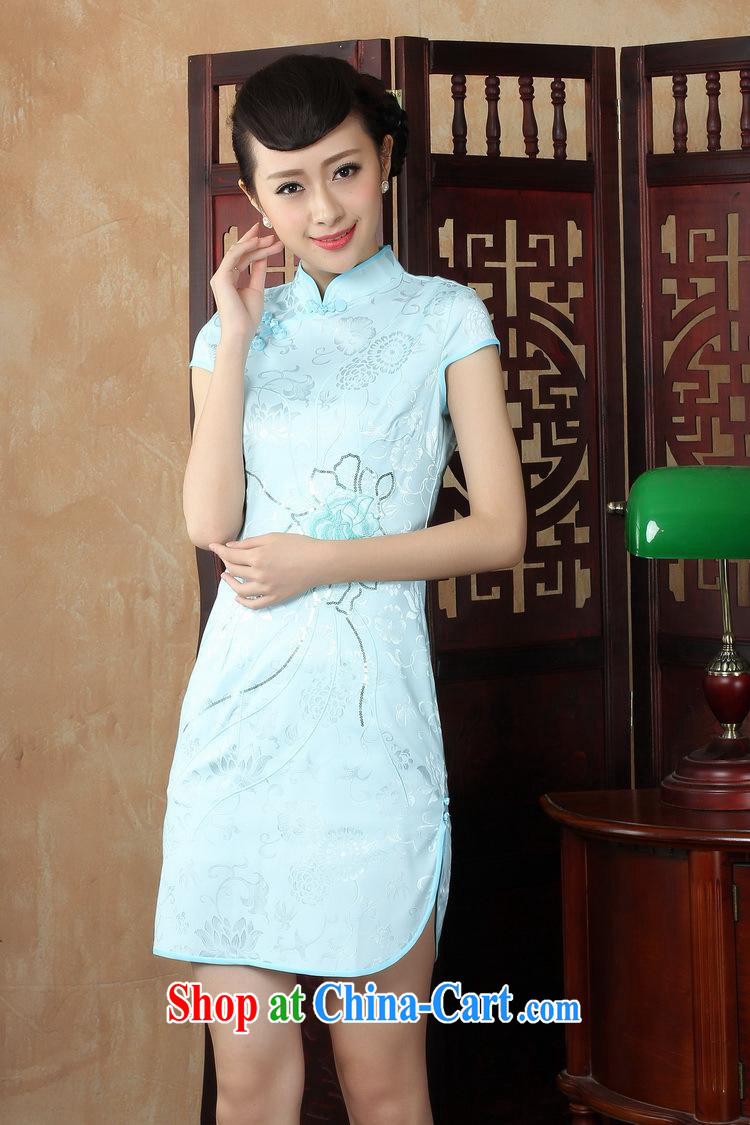 Wholesale new, improved day-short, Retro cheongsam dress jacquard cotton embroidered beauty and elegant low-power's THM 0032 XXL pictures, price, brand platters! Elections are good character, the national distribution, so why buy now enjoy more preferential! Health