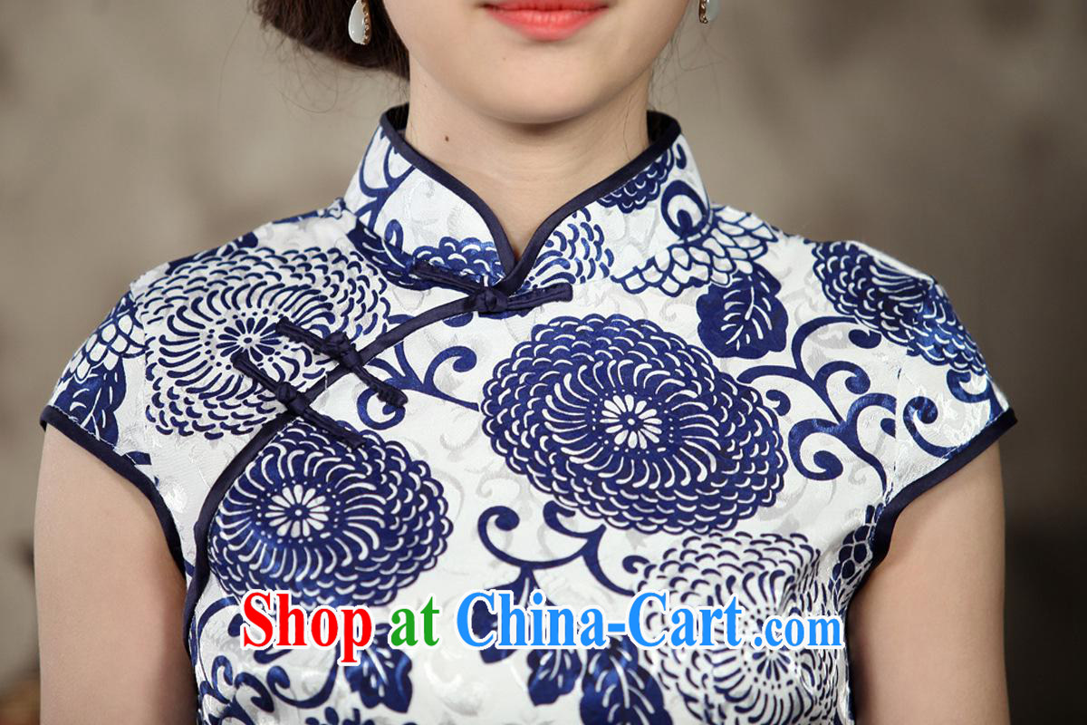 Wholesale new, improved day-short, Retro cheongsam dress jacquard cotton stamp beauty and elegant low-power's white XXL pictures, price, brand platters! Elections are good character, the national distribution, so why buy now enjoy more preferential! Health