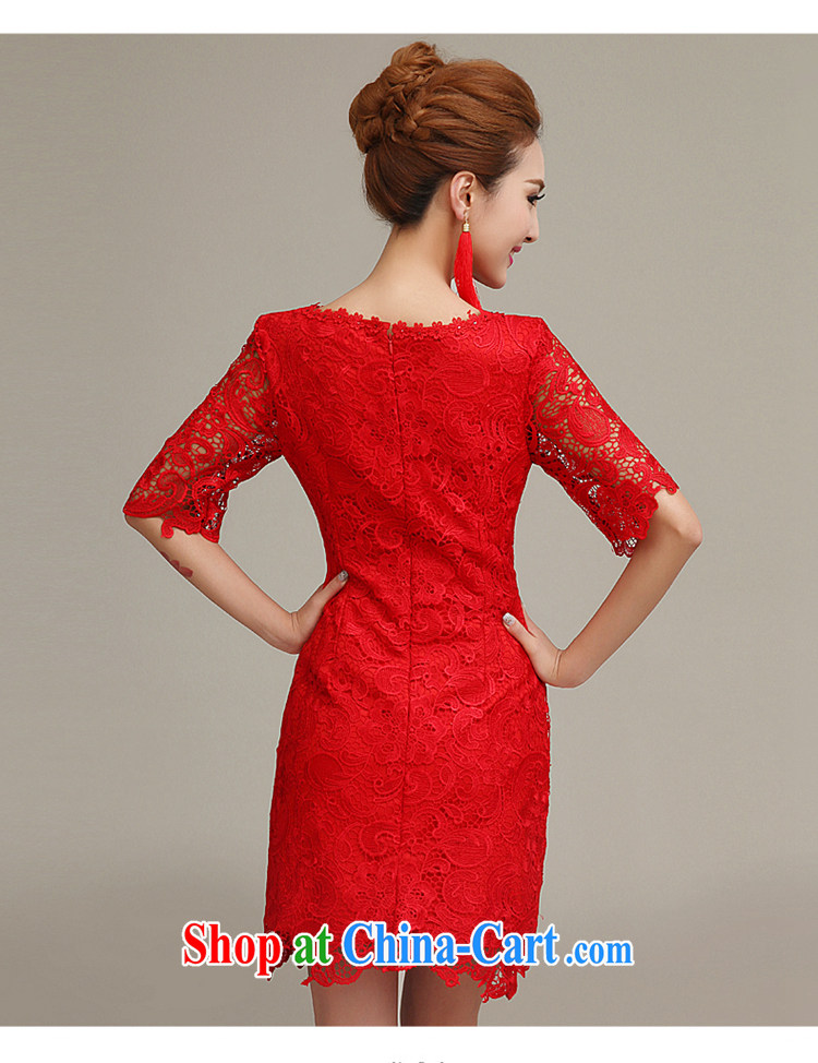 man she married Yi Manni bridal wedding dress 2015 spring and summer new short bows clothing trendy red wedding evening dress qipao XXL pictures, price, brand platters! Elections are good character, the national distribution, so why buy now enjoy more preferential! Health