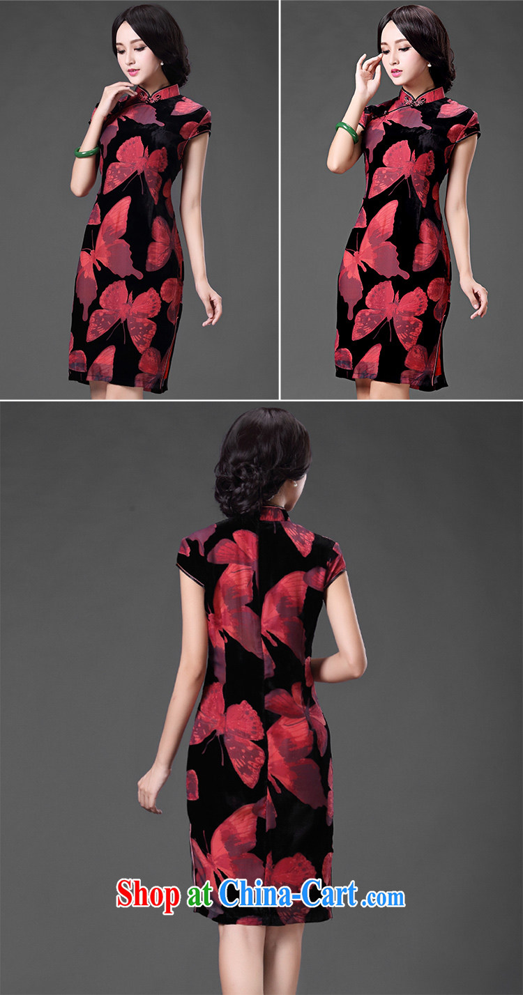 China classic * Butterfly Lovers spend. Improved silk black flower lint-free cloth elegant qipao dress MOM dresses red XXXL pictures, price, brand platters! Elections are good character, the national distribution, so why buy now enjoy more preferential! Health