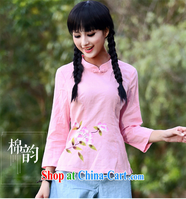 China classic 2014 original innovation, Retro fresh cotton, the T-shirt stylish and improved Tang fitted T-shirt, girls pink XXL pictures, price, brand platters! Elections are good character, the national distribution, so why buy now enjoy more preferential! Health