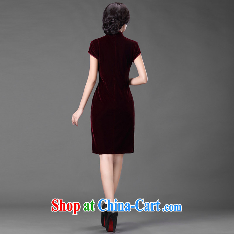 China classic upscale gold velour Chinese wedding dresses mothers dresses in her old fashioned improved spring and summer XL Uhlans on, China Classic (HUAZUJINGDIAN), online shopping