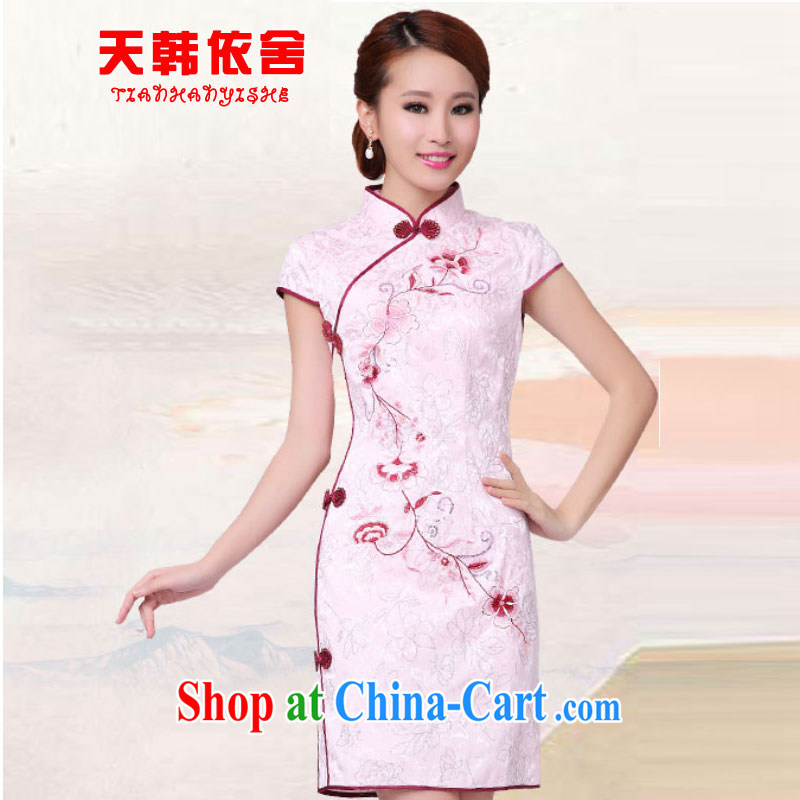 Days in Korea _ThYs_ 2015 spring Stylish retro style beauty Chinese qipao 6633 pink XL