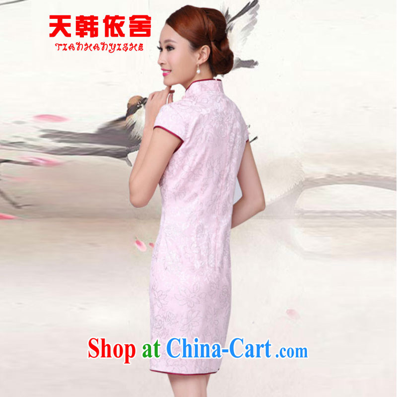 Days in accordance with Korea (ThYs) 2015 spring Stylish retro style beauty Chinese qipao 6633 pink XL, Korea according to buildings, shopping on the Internet