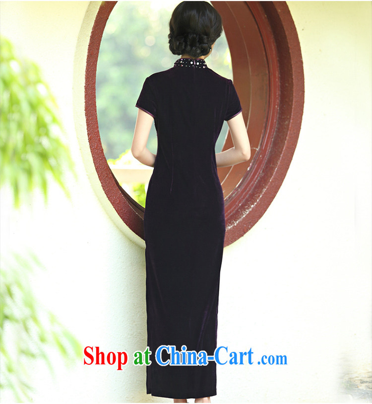 Middle-aged ladies wedding dress upscale luxury mother Kim wool dresses, long dresses improved retro spring and summer purple short-sleeved XXL pictures, price, brand platters! Elections are good character, the national distribution, so why buy now enjoy more preferential! Health