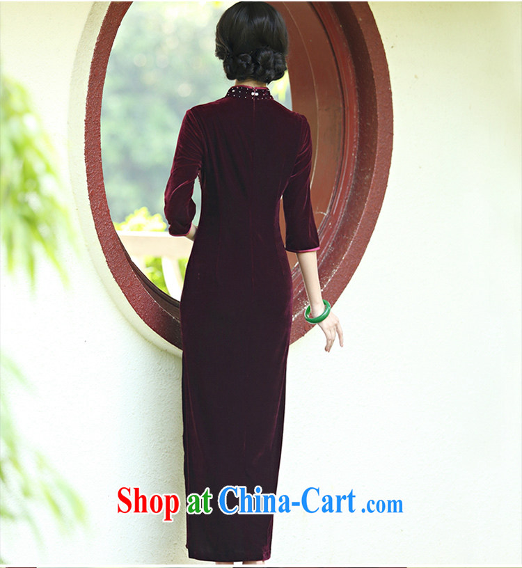 Middle-aged ladies wedding dress upscale luxury mother Kim wool dresses, long dresses improved retro spring and summer purple short-sleeved XXL pictures, price, brand platters! Elections are good character, the national distribution, so why buy now enjoy more preferential! Health