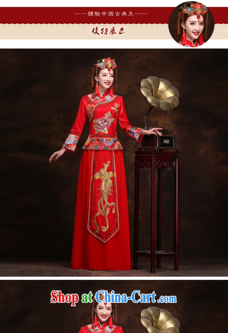 man she married Yi Chinese Soo Wo service 2015 new spring and autumn bridal toast clothing retro dresses red wedding dress long dragon, use Service-costumed XXL pictures, price, brand platters! Elections are good character, the national distribution, so why buy now enjoy more preferential! Health