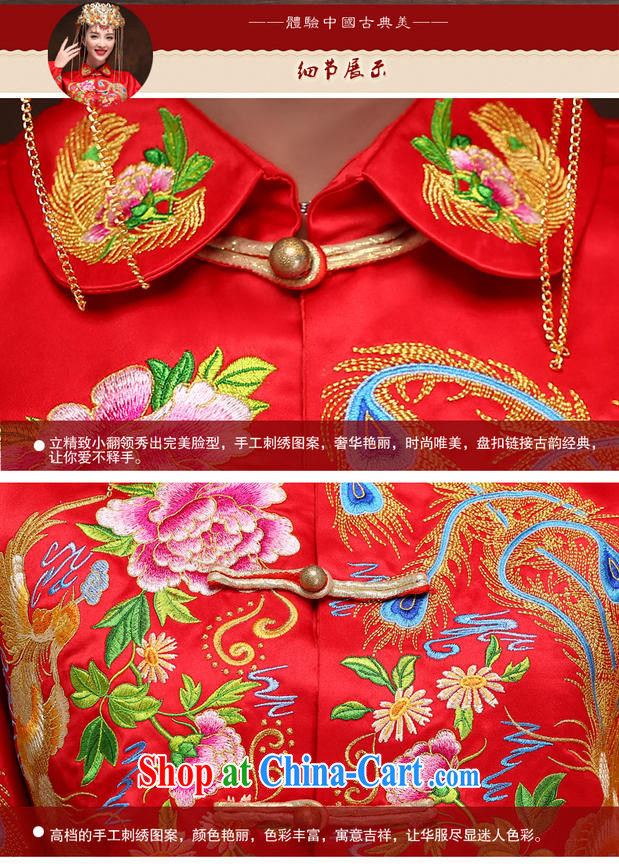 man she married Yi red toast clothing embroidery Phoenix 2015 use new spring and summer show reel service bridal gown Chinese wedding dress retro dresses married Yi L pictures, price, brand platters! Elections are good character, the national distribution, so why buy now enjoy more preferential! Health