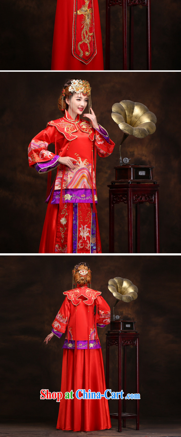man she married the red-su Wo service use phoenix 2015 spring and summer new bride toast Chinese Dress costumes Cherrie Ying wedding service married Yi XL pictures, price, brand platters! Elections are good character, the national distribution, so why buy now enjoy more preferential! Health