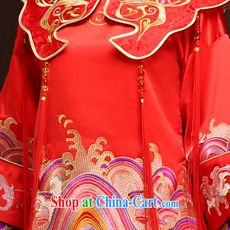 man she married the red-su Wo service use phoenix 2015 spring and summer new bride toast Chinese Dress costumes Cherrie Ying wedding clothes married Yi XL, diffuse Connie married Yi, shopping on the Internet