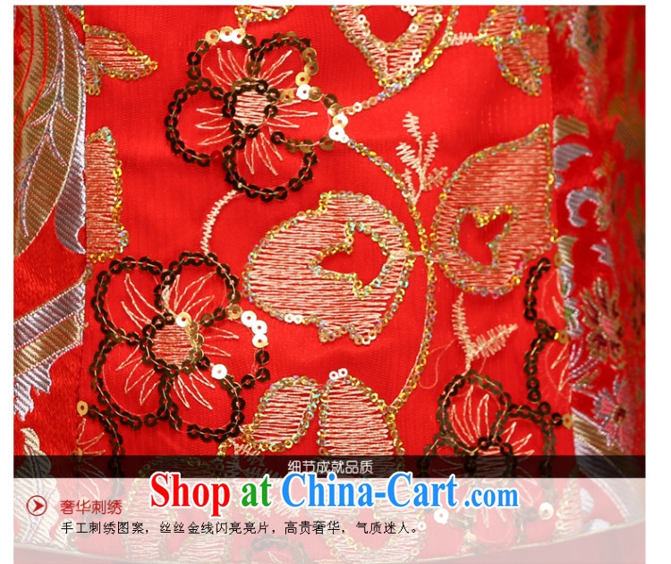 man she married Yi Manni red long-sleeved improved cheongsam wedding dresses 2015 new bride toast 6206 WYFC XXL pictures, price, brand platters! Elections are good character, the national distribution, so why buy now enjoy more preferential! Health