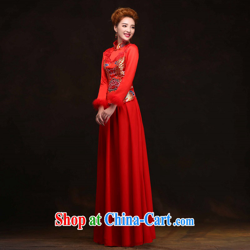 Animated Anne married Yi Manni Chinese improved cheongsam 2015 spring and summer new bride toast wedding dresses 6098 WYFC XXL, diffuse Connie married Yi, and shopping on the Internet