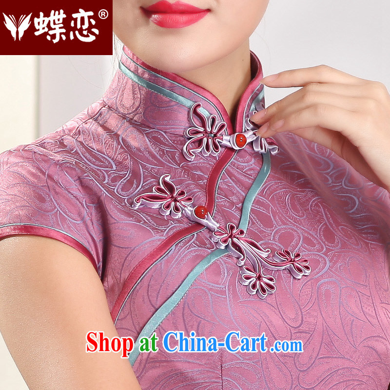 Butterfly Lovers spring 2015 the new, improved and stylish beauty cheongsam dress retro long daily Silk Cheongsam 51,223 purple gas to S, Butterfly Lovers, shopping on the Internet