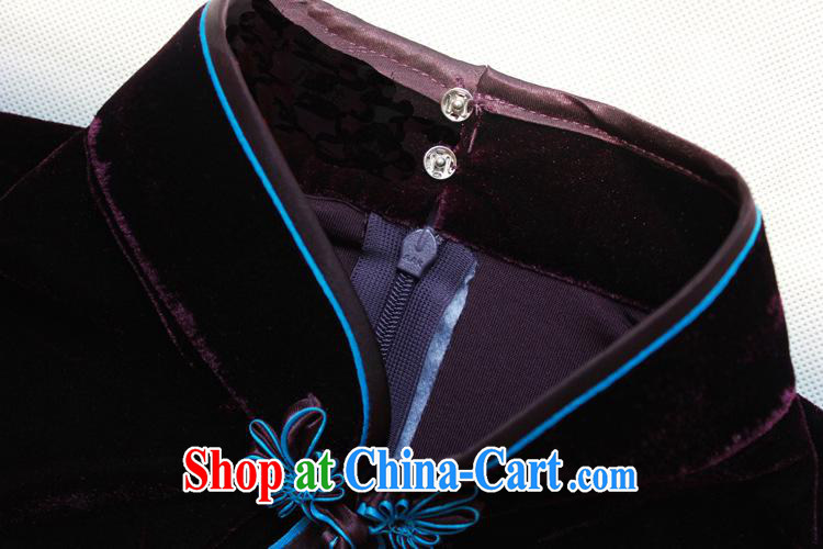 Ya-ting store wedding dress Chinese qipao improved stylish low the forklift truck velour hand-painted flowers retro long cheongsam mom with maroon XXL pictures, price, brand platters! Elections are good character, the national distribution, so why buy now enjoy more preferential! Health