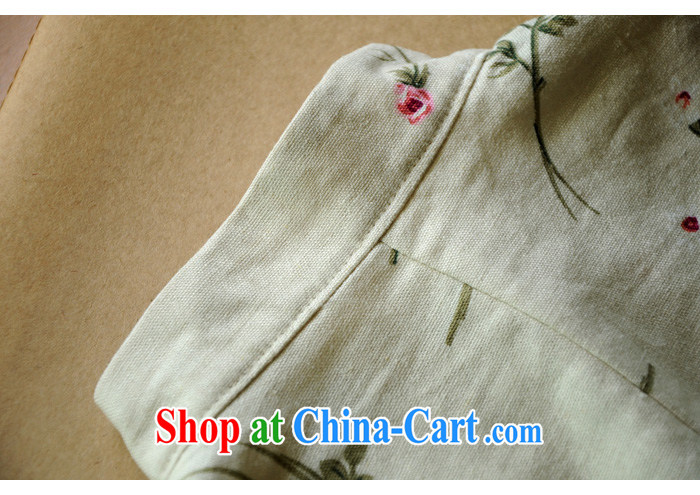 The TSU defense (Azouari) Female cotton Ma Han-Chinese Antique spring and summer with the charge-back linen short-sleeve improved, qipao white M pictures, price, brand platters! Elections are good character, the national distribution, so why buy now enjoy more preferential! Health