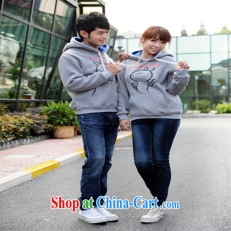 Qin Qing store Korean couples with a cartoon rabbit, thicken and lint-free couples, Yi 1286038 black male XXL, GENYARD, shopping on the Internet