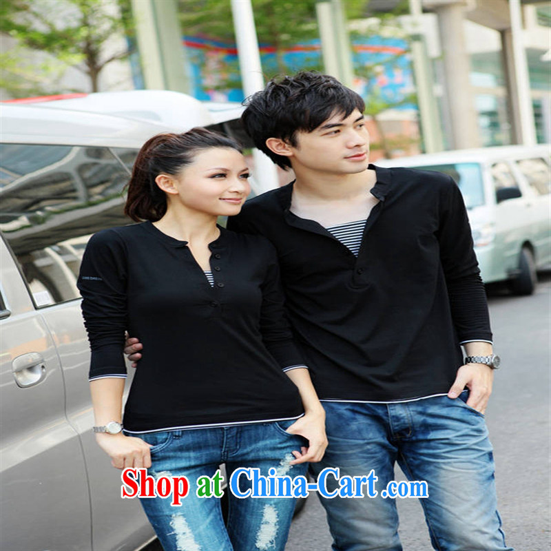 Qin Qing store couples with long-sleeved T-shirt leave two 946,686 white men XXXL, GENYARD, shopping on the Internet