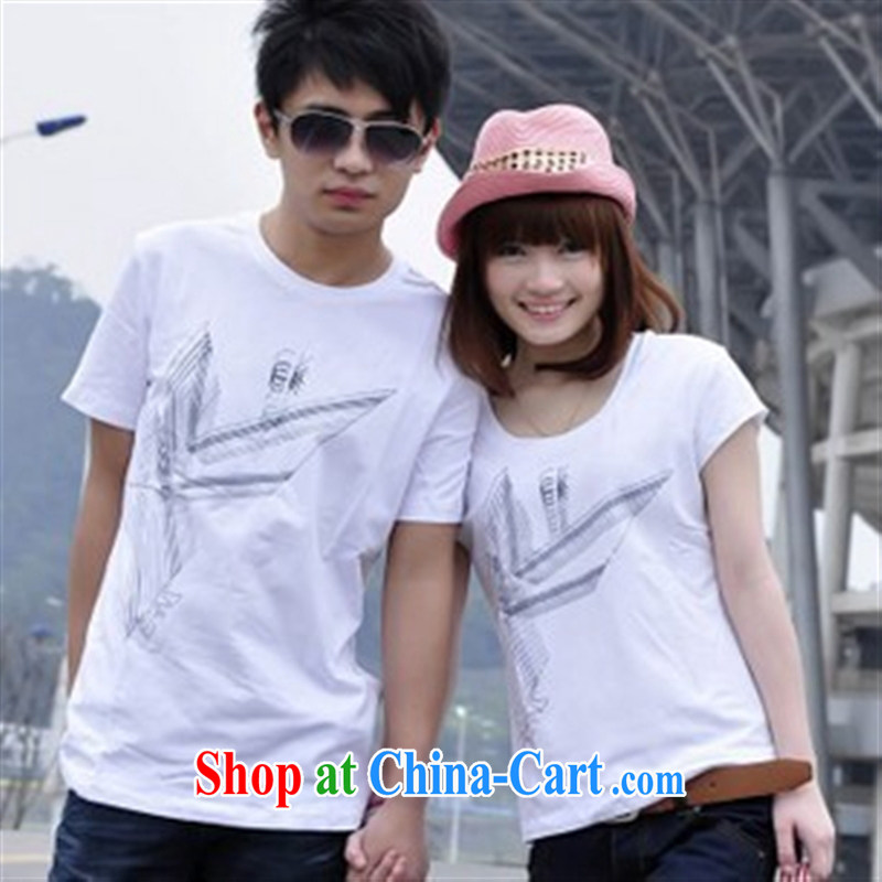 Qin Qing store female short-sleeved couples T pension Korean couples with 9465 purple XXXL, GENYARD, shopping on the Internet