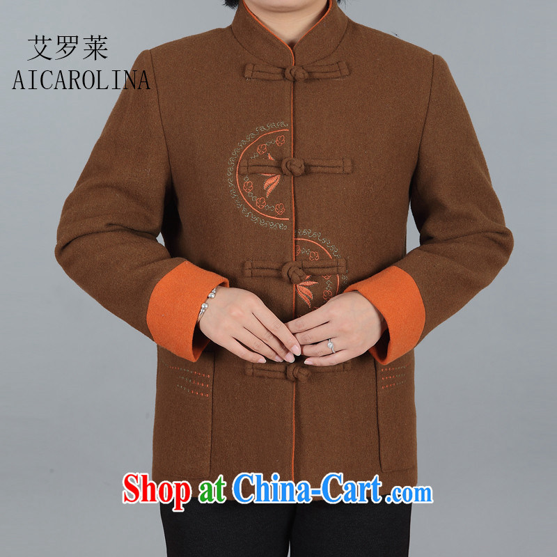 The spring, new and old in Spring and Autumn and female jacket hair? jacket clothing grandmother Chinese Tang with brown 3 XL, AIDS, Tony Blair (AICAROLINA), shopping on the Internet