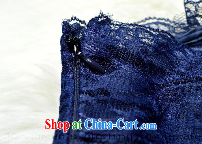 The European site female new Korean wiped chest Web yarn dress skirt 123,184 dark blue XXL pictures, price, brand platters! Elections are good character, the national distribution, so why buy now enjoy more preferential! Health
