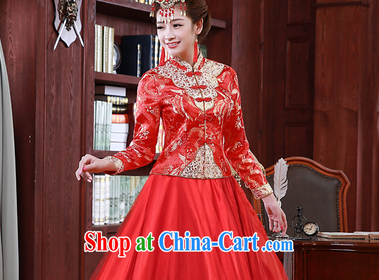 A good service is 2015 New Spring Summer bridal wedding dress Chinese married Yi long-sleeved cheongsam dress uniform toast, Autumn 9 3 cuff XL pictures, price, brand platters! Elections are good character, the national distribution, so why buy now enjoy more preferential! Health