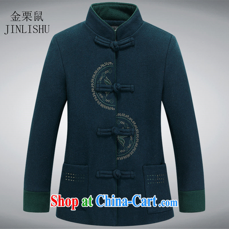 The chestnut Mouse middle-aged and older women with spring loaded so gross coat older persons Chinese mother Ms. autumn loaded with T-shirt green XXXL