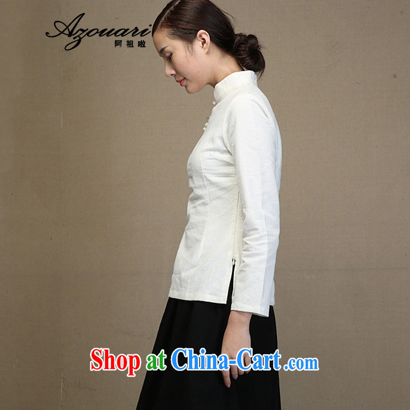 The defense _Azouari_ cotton the improved national wind antique Chinese T-shirt is a hard disk for classic 7 cuff T-shirt outfit white XXL