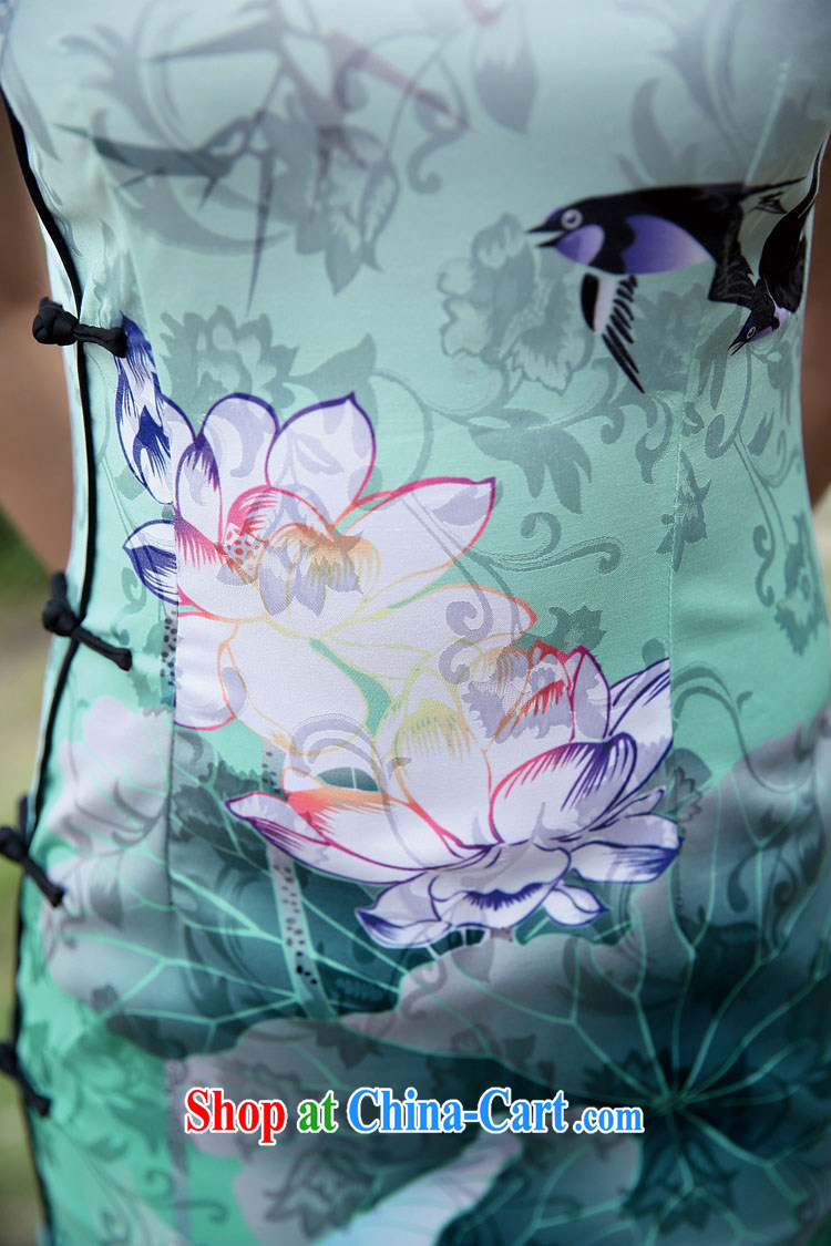 Sung Yang 2015 new summer and fall with a short-sleeved personalized buckle fashion, for fine embroidery stamp Lotus Old China wind retro blue flowers XXL pictures, price, brand platters! Elections are good character, the national distribution, so why buy now enjoy more preferential! Health