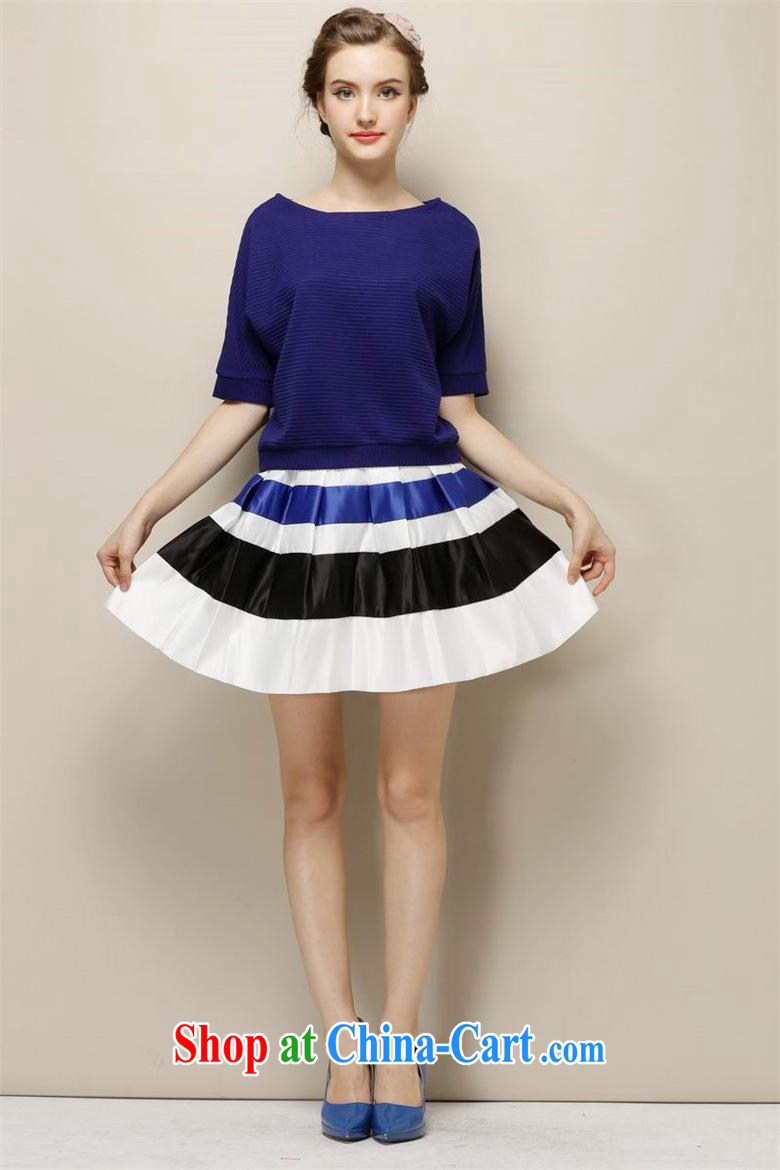 Ya-ting store 2014 spring New England wind loose bat sleeves knitted T-shirt T-shirt 100 hem striped aprons body skirt blue skirt body purchased $63 pictures, price, brand platters! Elections are good character, the national distribution, so why buy now enjoy more preferential! Health
