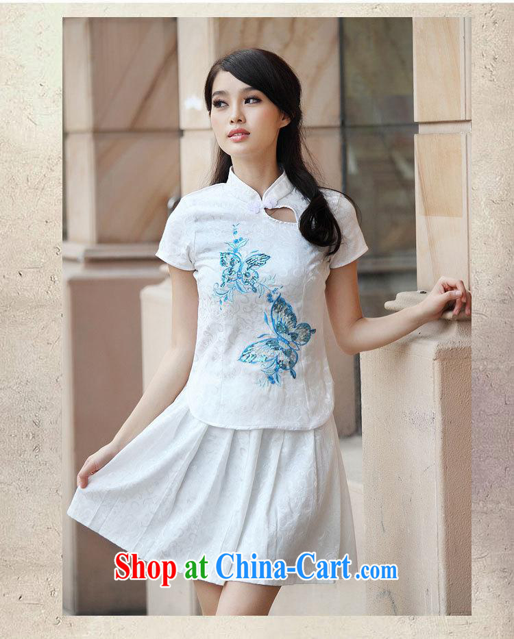Ya-ting store 2014 new genuine improvement and stylish embroidered 2 piece dress video waist dresses summer dresses dresses blue XL pictures, price, brand platters! Elections are good character, the national distribution, so why buy now enjoy more preferential! Health