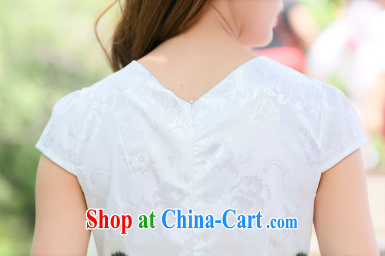 Sung Yang 2015 spring and summer new Korean Beauty party for staple Pearl beautiful stamp stylish retro female short-sleeve cheongsam dress gold beauty figure XL pictures, price, brand platters! Elections are good character, the national distribution, so why buy now enjoy more preferential! Health